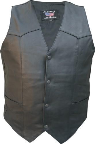 Men's Naked Buffalo Leather vest (image for) Men's Naked Buffalo Leather vest
